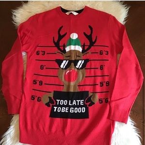 Boys Christmas Raindeer Crewneck